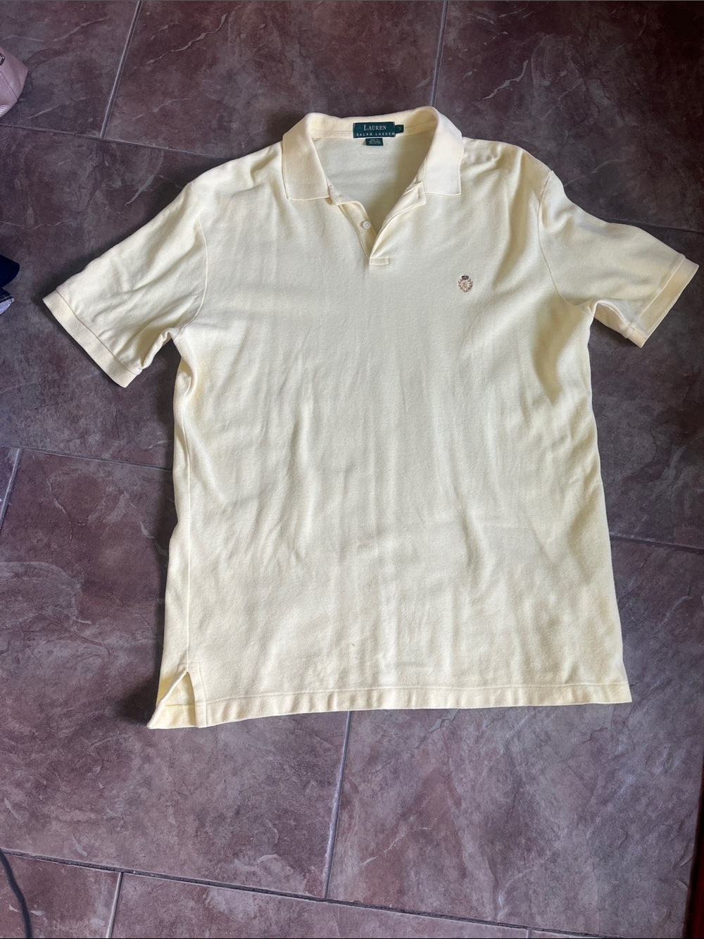 Lauren Ralph Lauren Pale Yellow Short-Sleeve Polo
